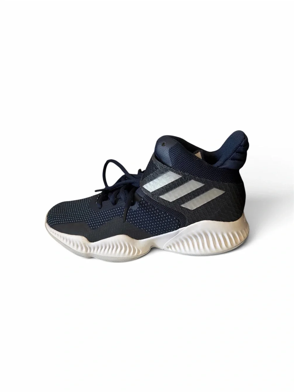 adidas Navy and White High-Top Sneakers